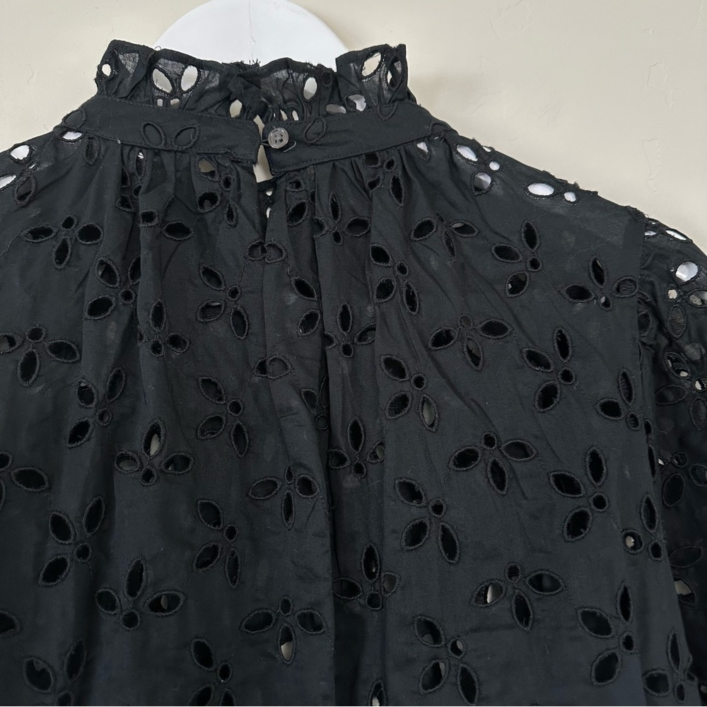 J.Crew Ruffleneck Eyelet Mini Dress - Picture 9 of 9